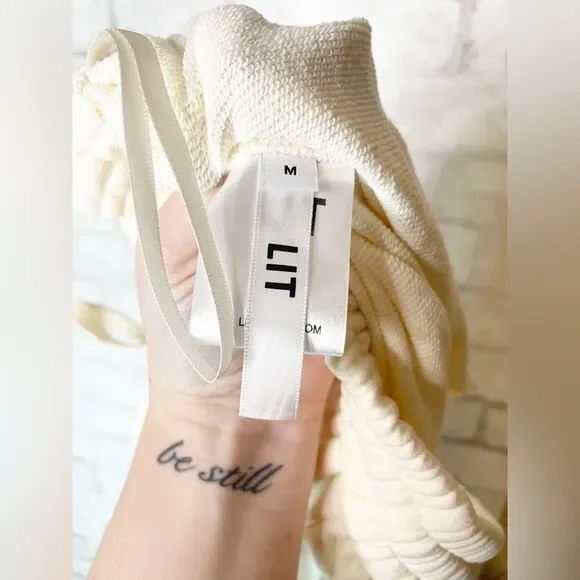 Lit Active Rest Wide-leg Sweatpants Cream Colored - Picture 6 of 9